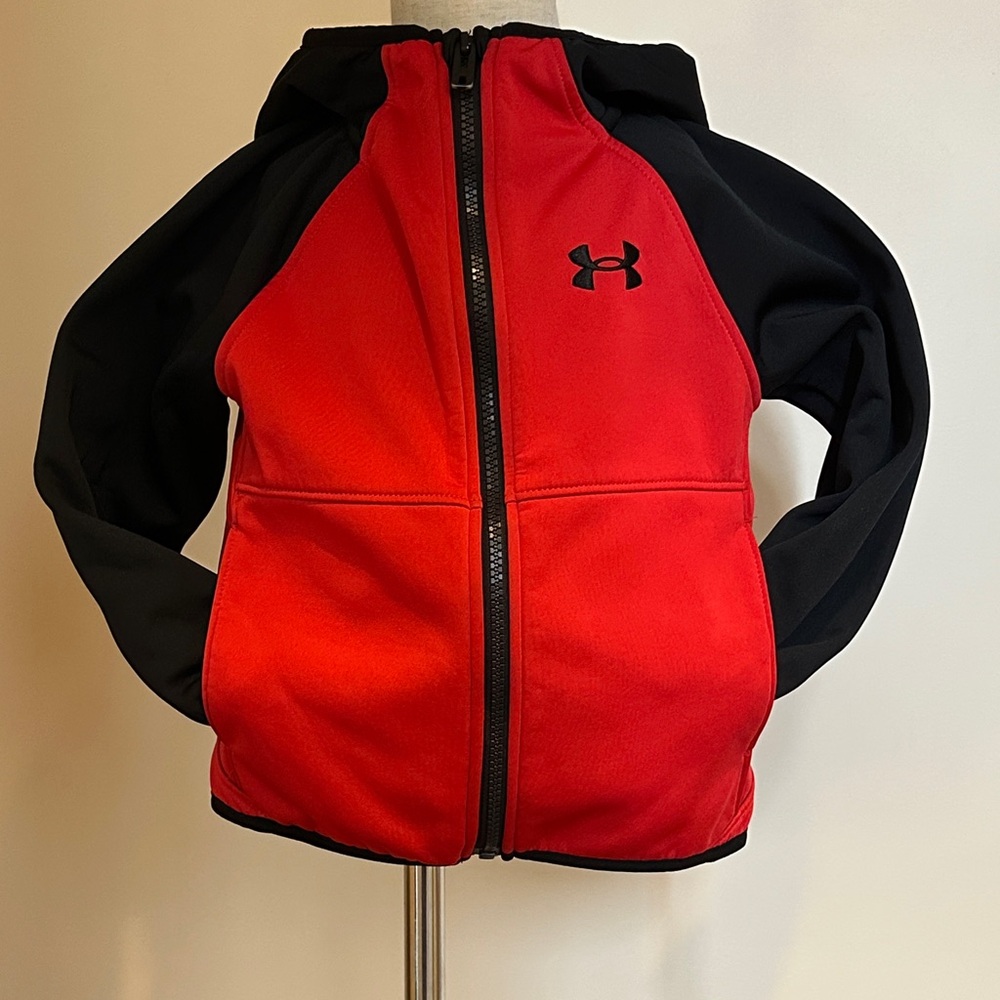 Under Armour Red and Black Fleece lined Zip jacket
